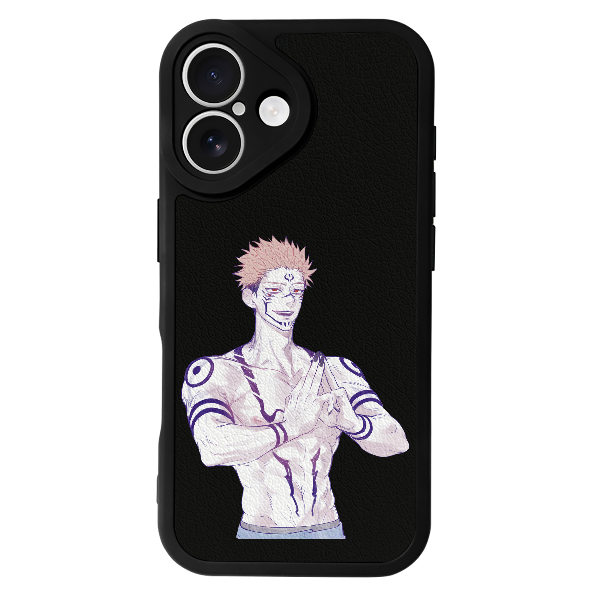 （画像用） 呪術廻戦 Jujutsu Kaisen 【iPhone 16シリーズ対応】シリコンスマホケース（レザー調） 材質：シリコン